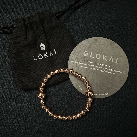 Lokai Rose Gold Metallic Beaded Bracelet - Picture 1 of 3